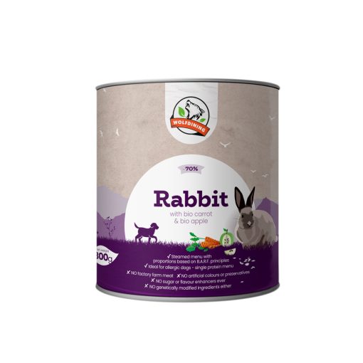 NYÚL párolt komplett menü kutyáknak 800g