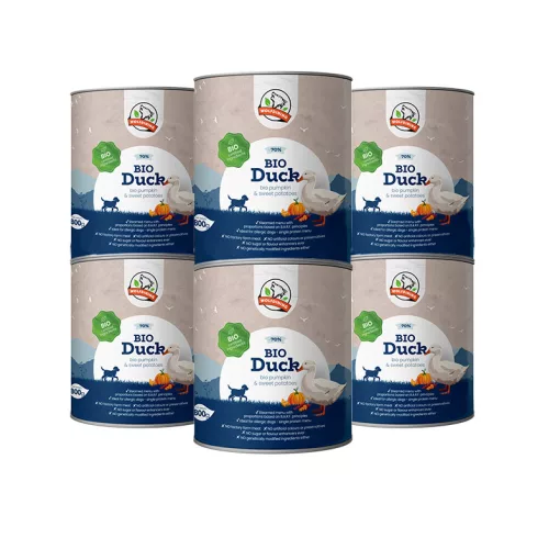 BIO KACSA párolt komplett menü kutyáknak 6*800g